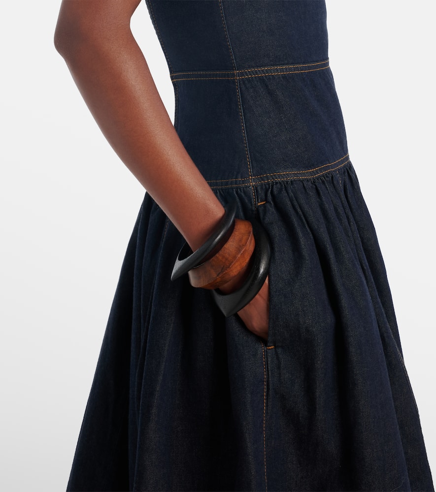 Denim midi dress