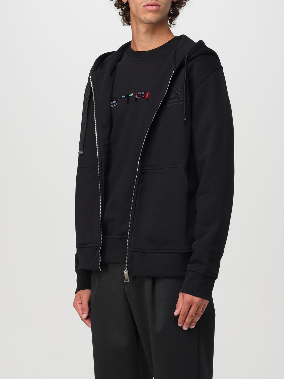 Logo-embellished crew-neck sweatshirt - Black