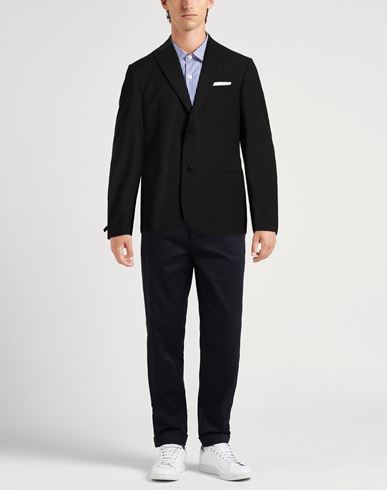 Man Blazer Black Size 44 Polyester, Viscose, Elastane