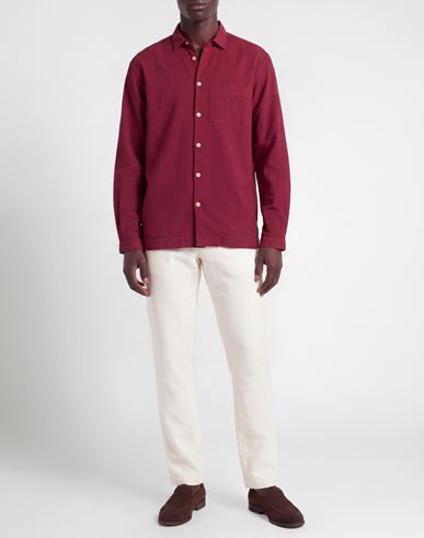 Man Shirt Garnet Size M Cotton, Elastane