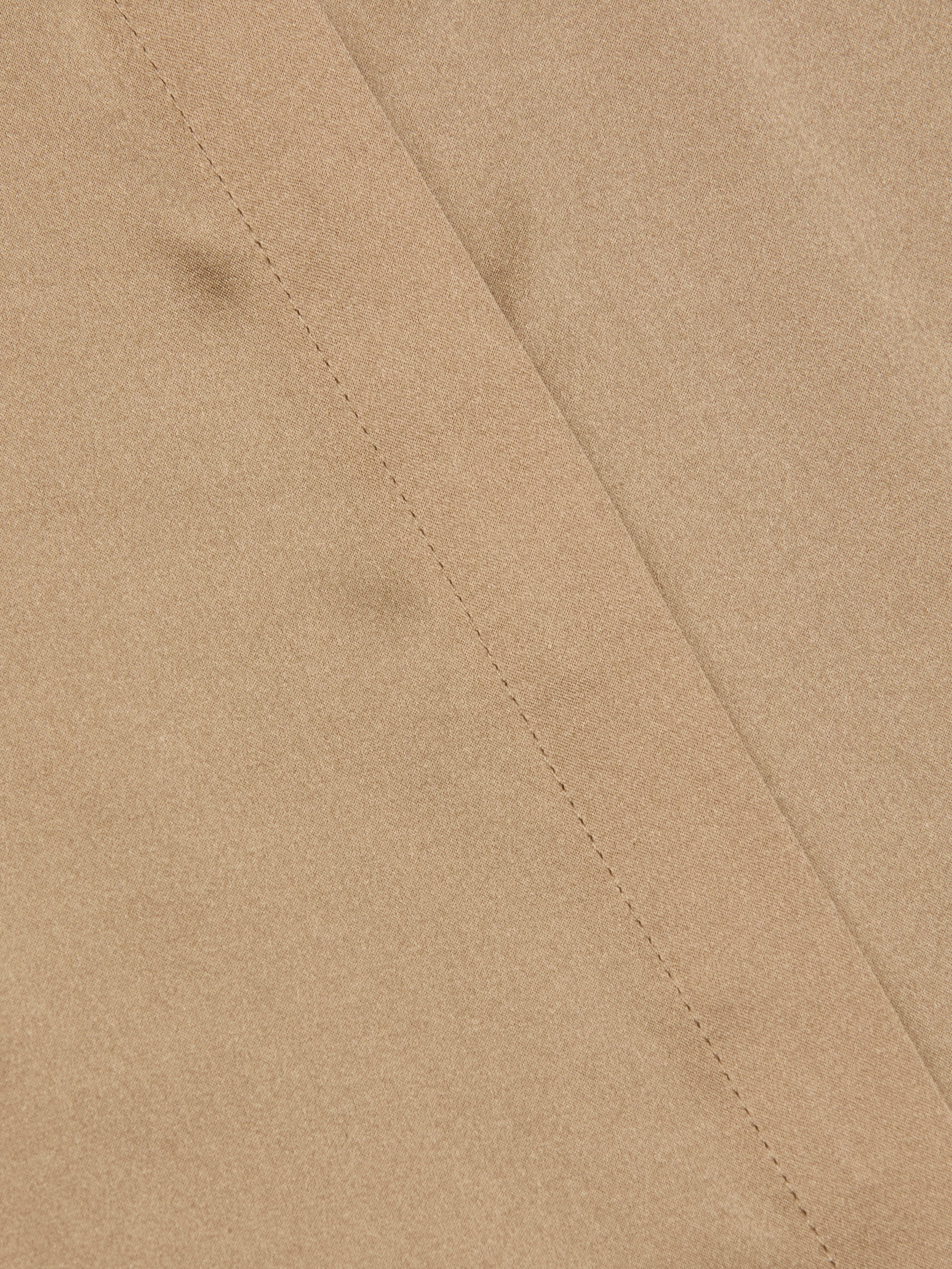 Bianca Silk Blouse Top In Chai Latte