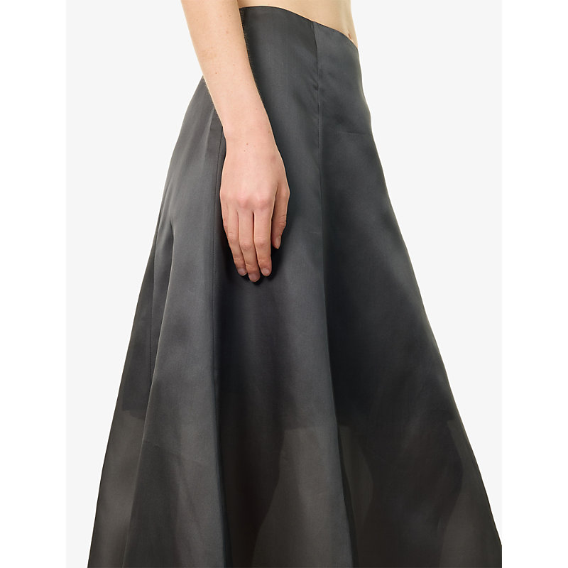 Womens Cocoon Silk Maxi Skirt