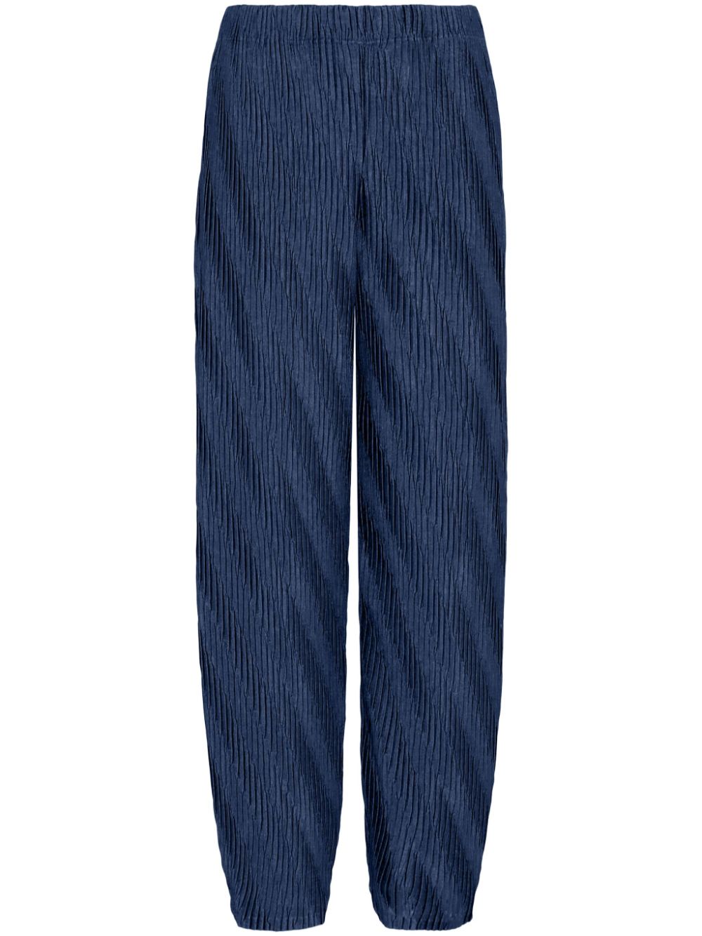 High-waist pleated trousers - Blue