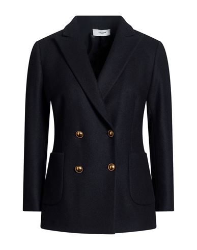 Woman Blazer Midnight blue Size 4 Wool, Cashmere