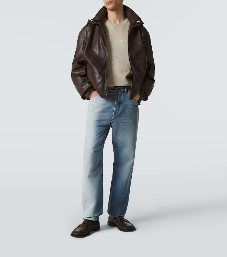 Faded straight jeans
