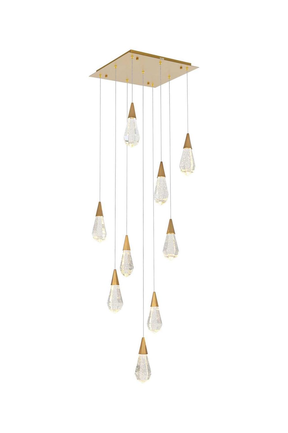 Satin Gold LED Pendant from the Amora Collection