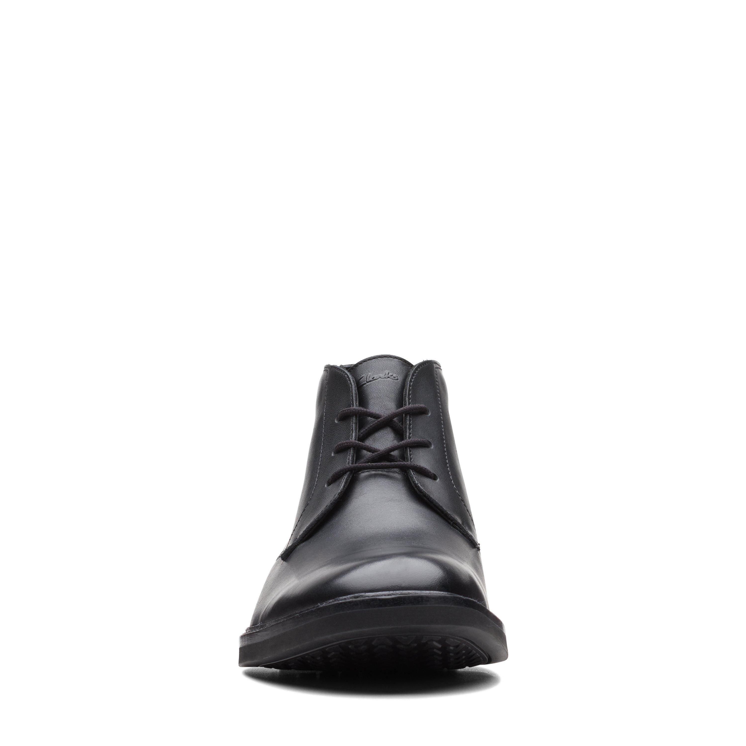 Clarks Atticus Lt Hi Gore-Tex Black Leather Ankle Boots,lace Up