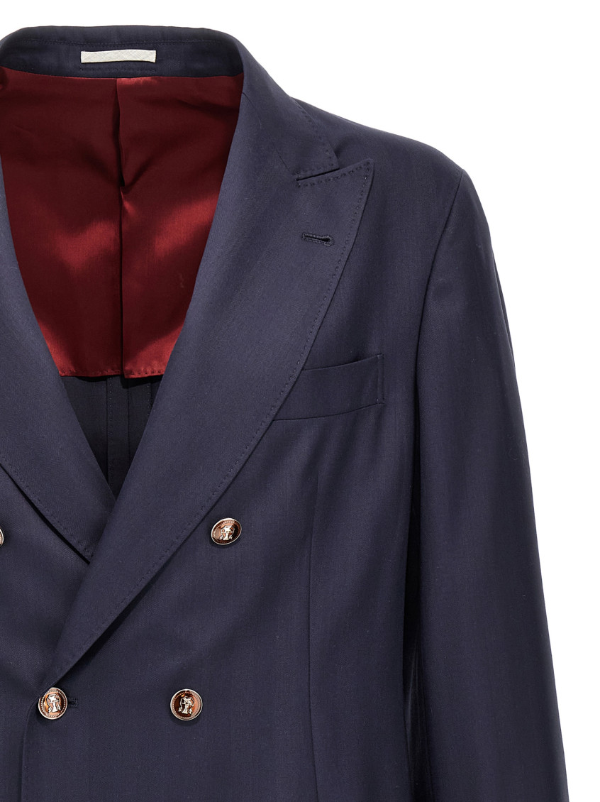 Twill Double-breasted Blazer