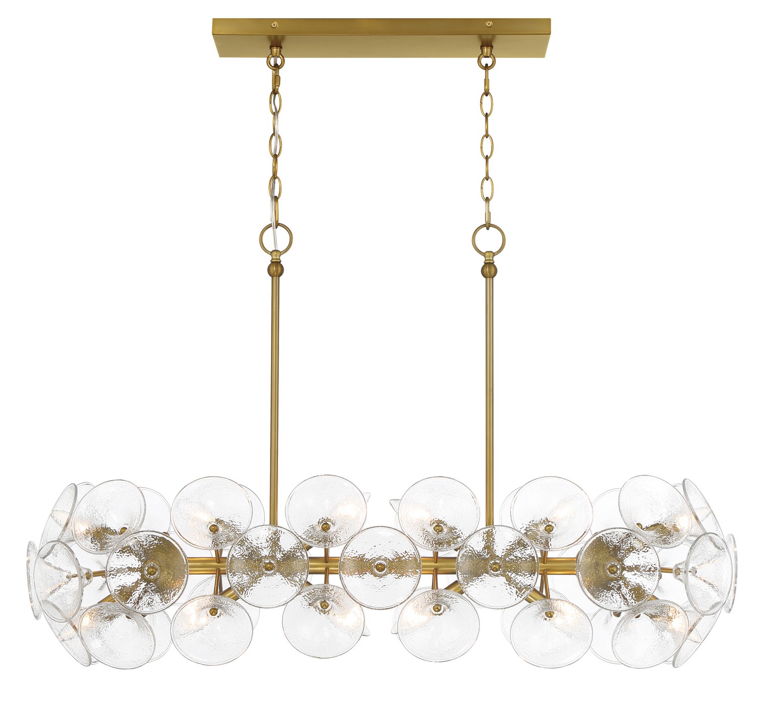 Soft Brass 12 Light Island Chandelier from the Winter Collection