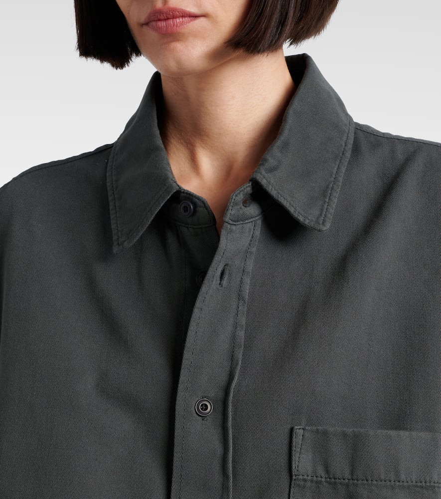 Oversized denim shirt