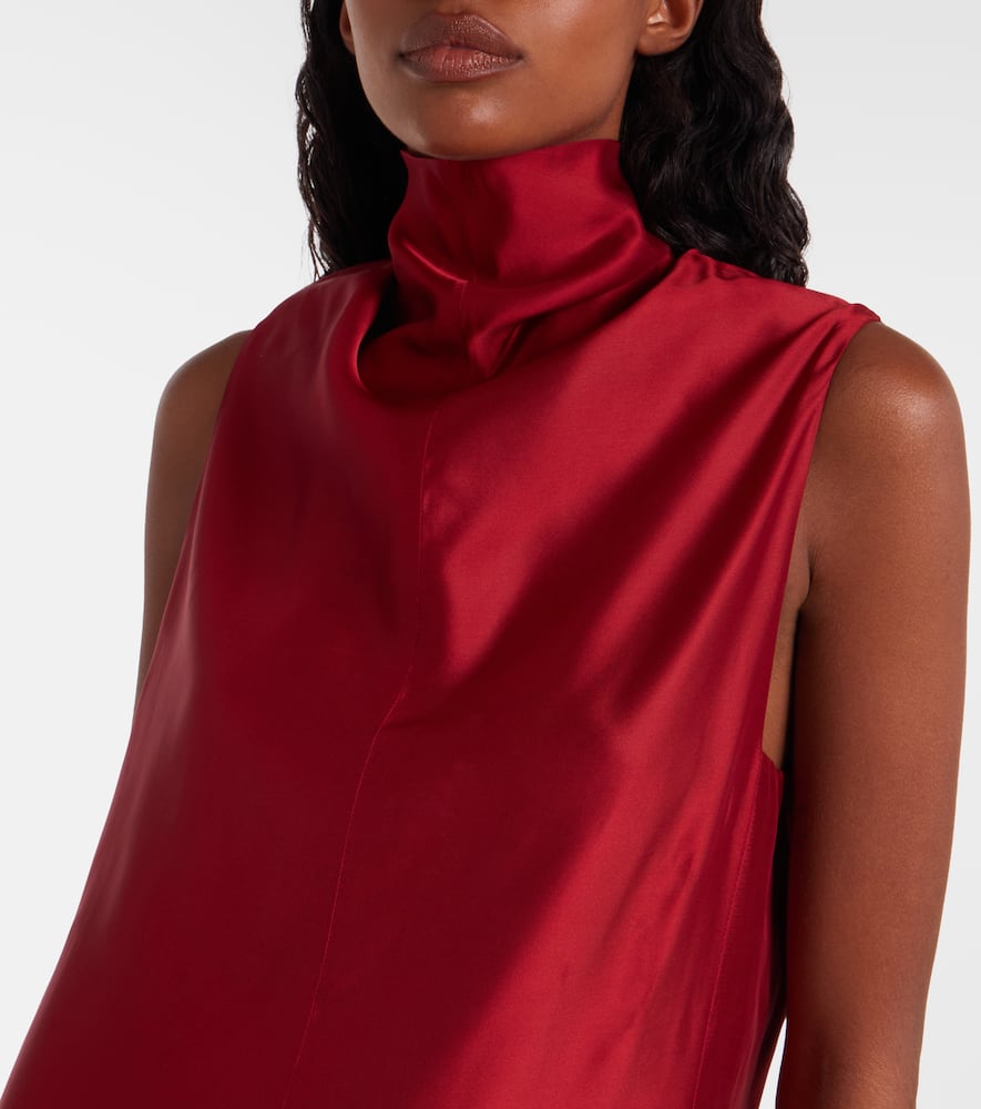 Daria turtleneck satin minidress