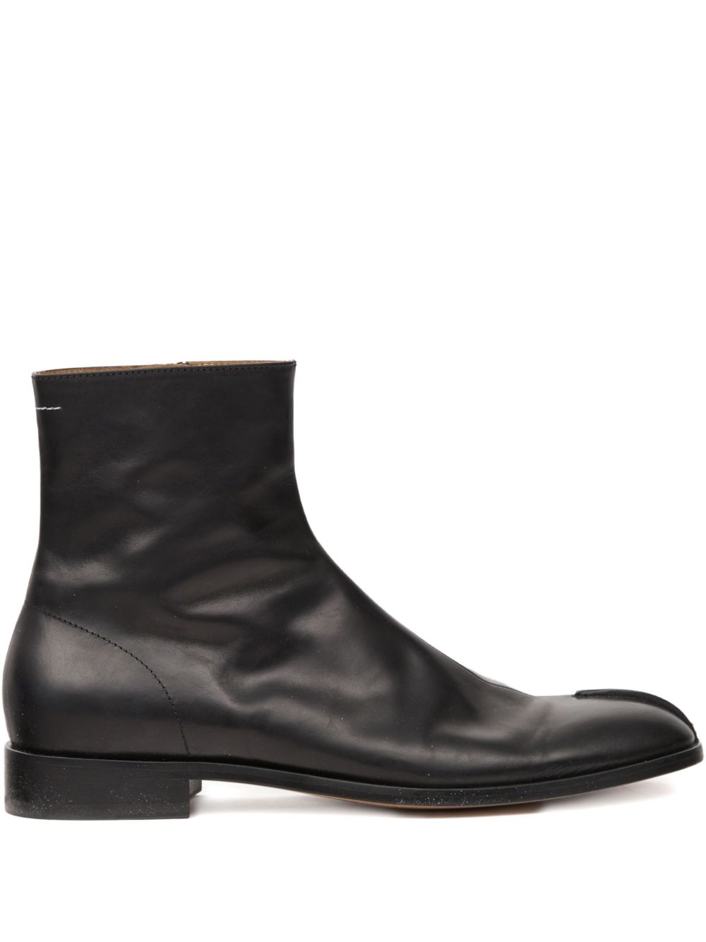 Leather ankle boots - Black