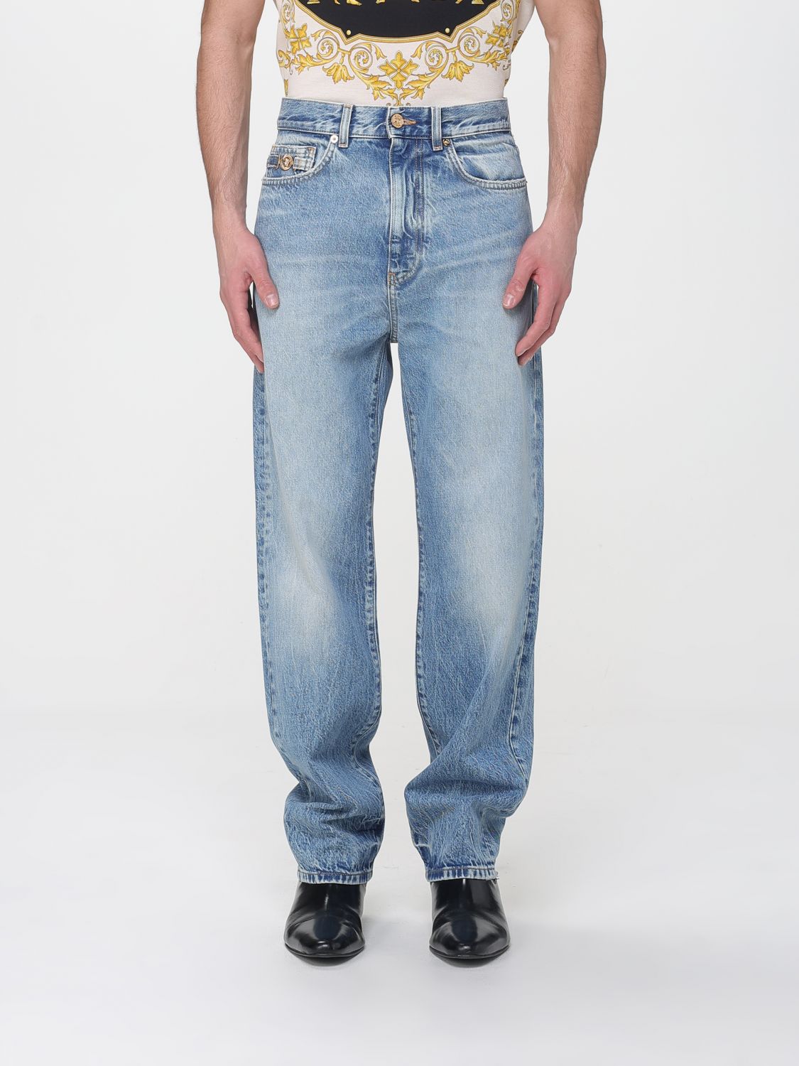 Jeans Men color Stone Washed