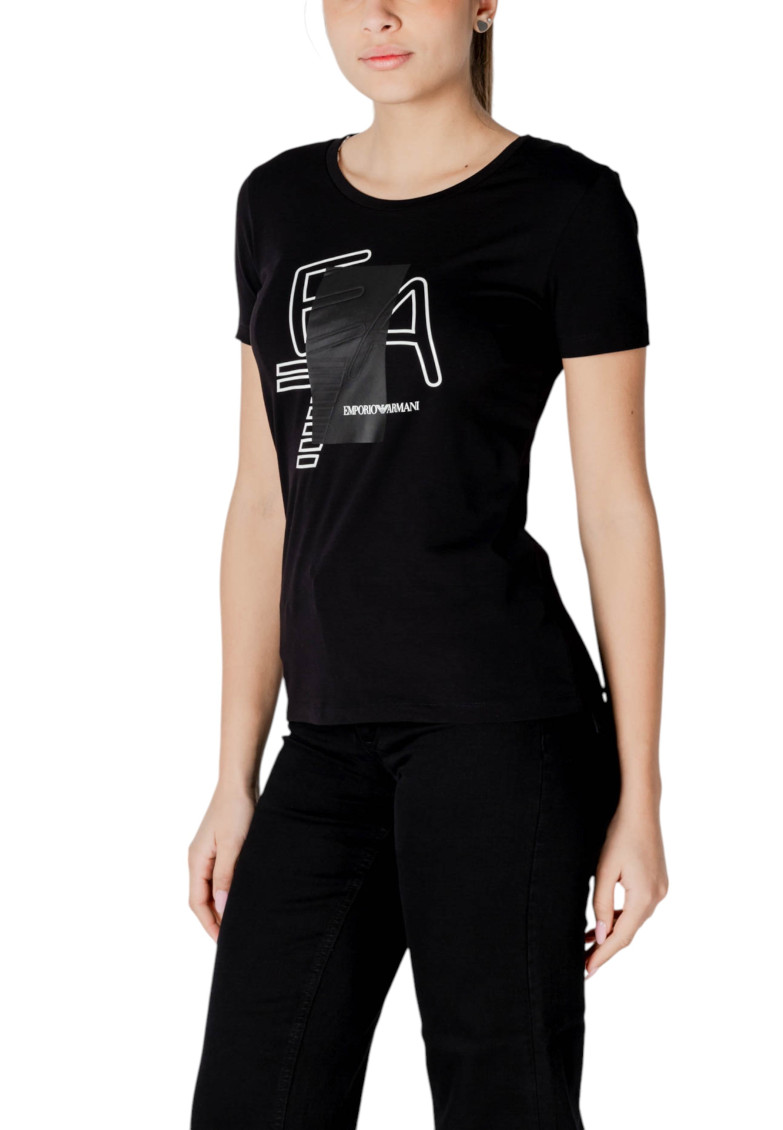 Black Logo Round Neck T-Shirt
