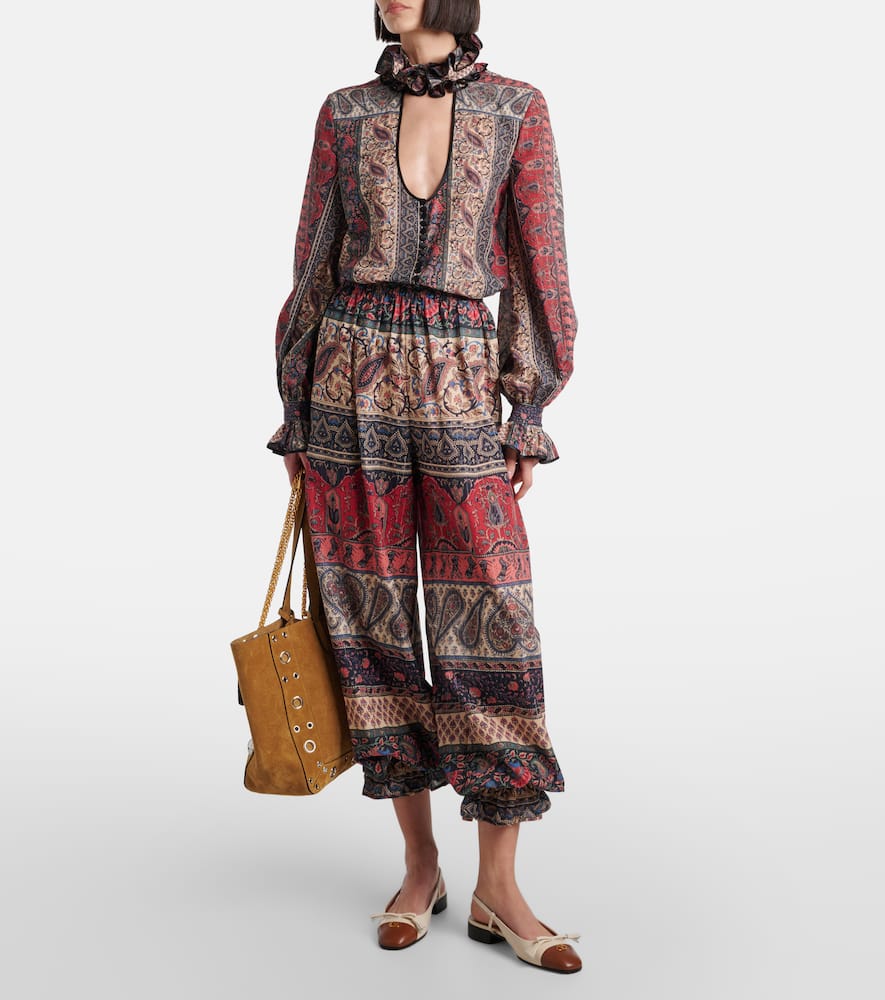 Paisley cotton mousseline blouse