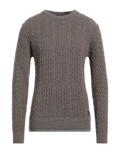 Man Sweater Khaki Size 42 Wool, Acrylic