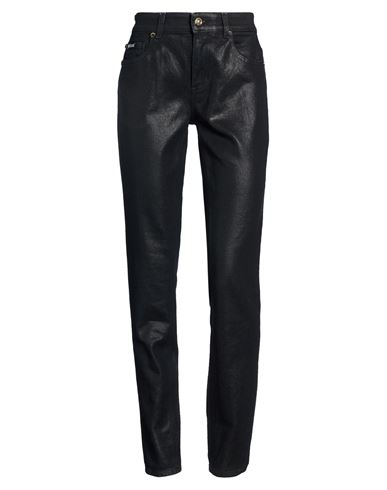 Woman Jeans Black Size 26 Cotton, Elastane