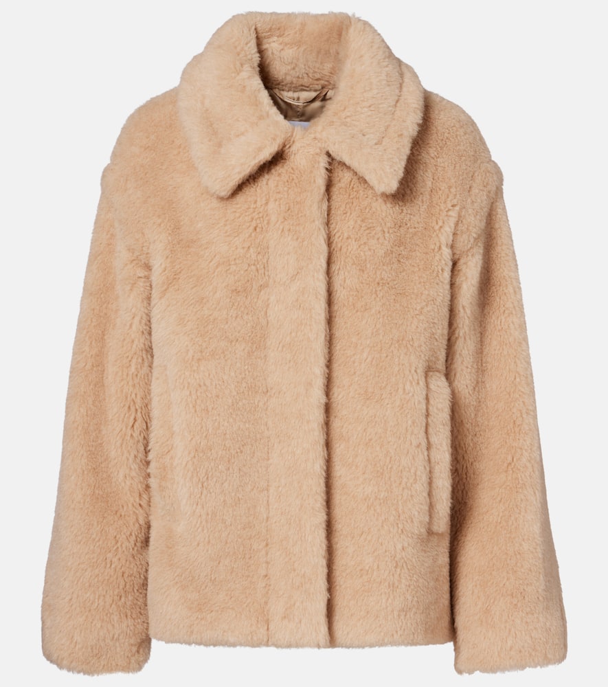 Tritone cropped teddy jacket