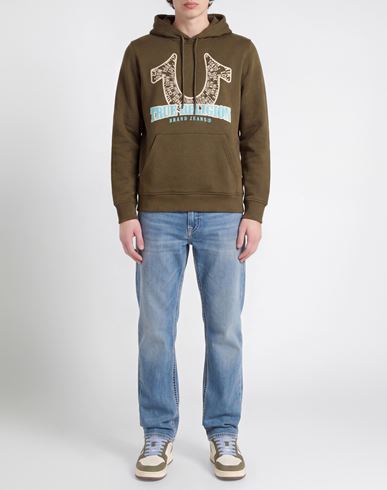 Man Sweatshirt Military green Size S Cotton, Polyester