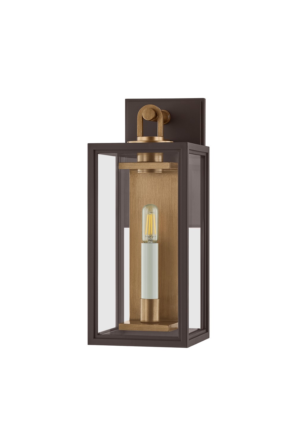Patina Brass Textured Bronze Wall Sconce from the Arnold Collection