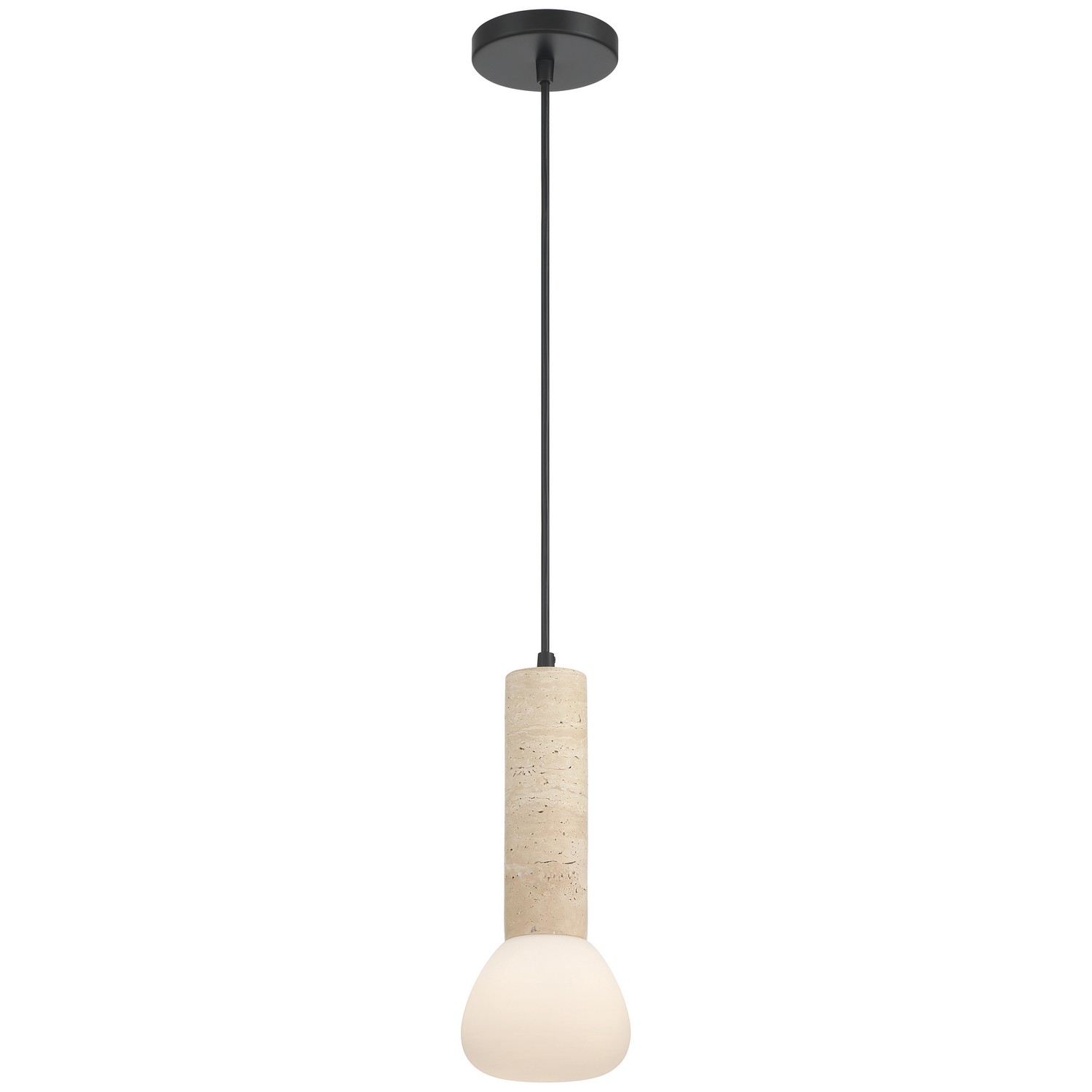 Travertine LED Pendant from the Stone Collection