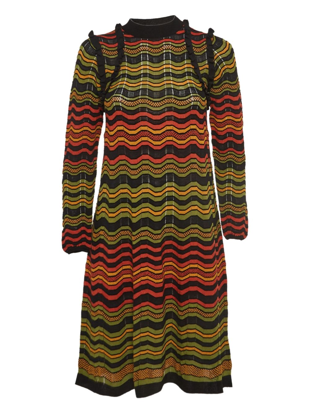 Striped mini dress - Green