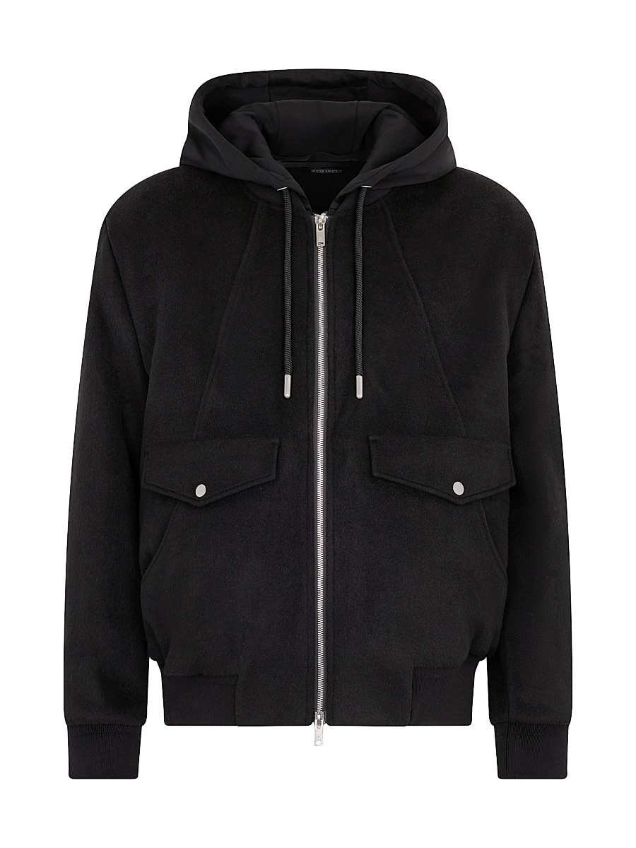 Men's Elington Wool Bomber Jacket - Black