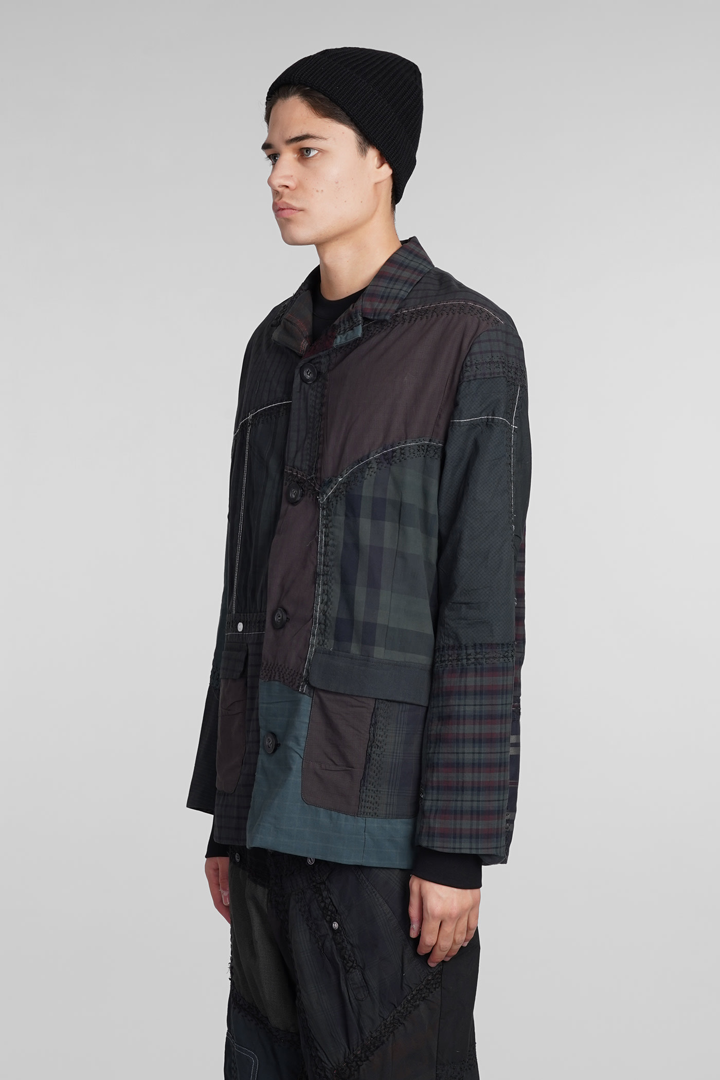 Patchwork cotton shirt - Green