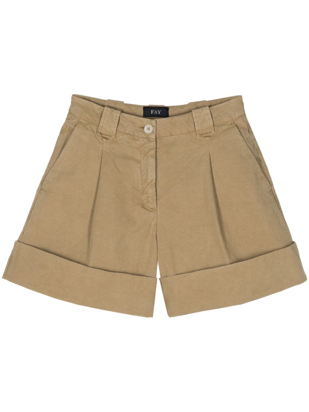 Turn-up hem shorts - Neutrals