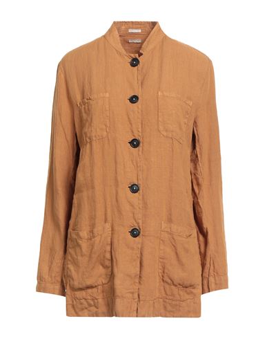 Woman Shirt Camel Size XS Linen