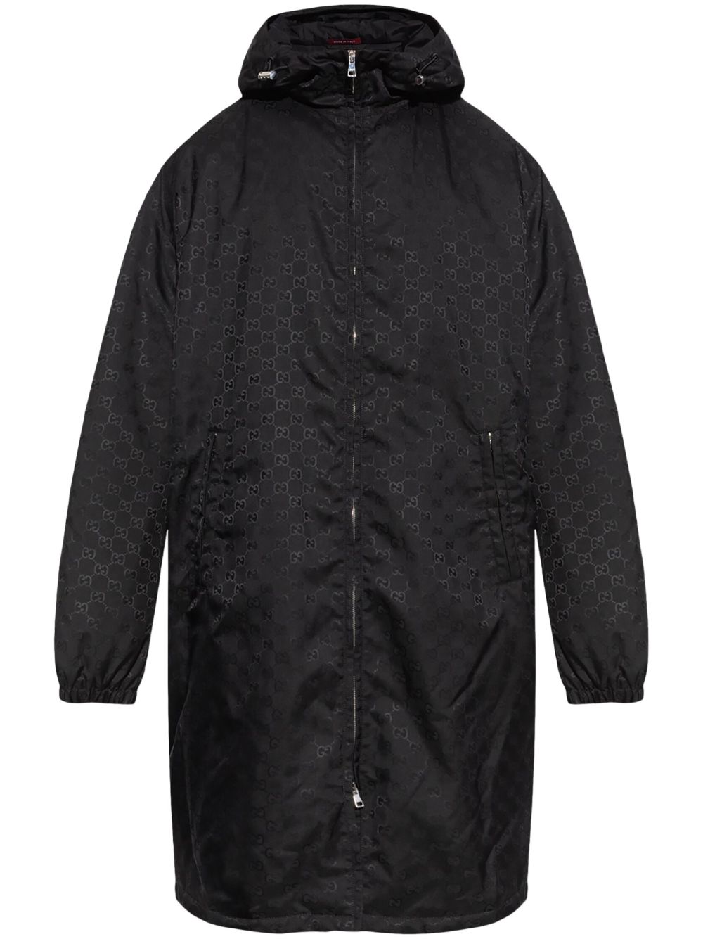 GG-pattern parka - Black