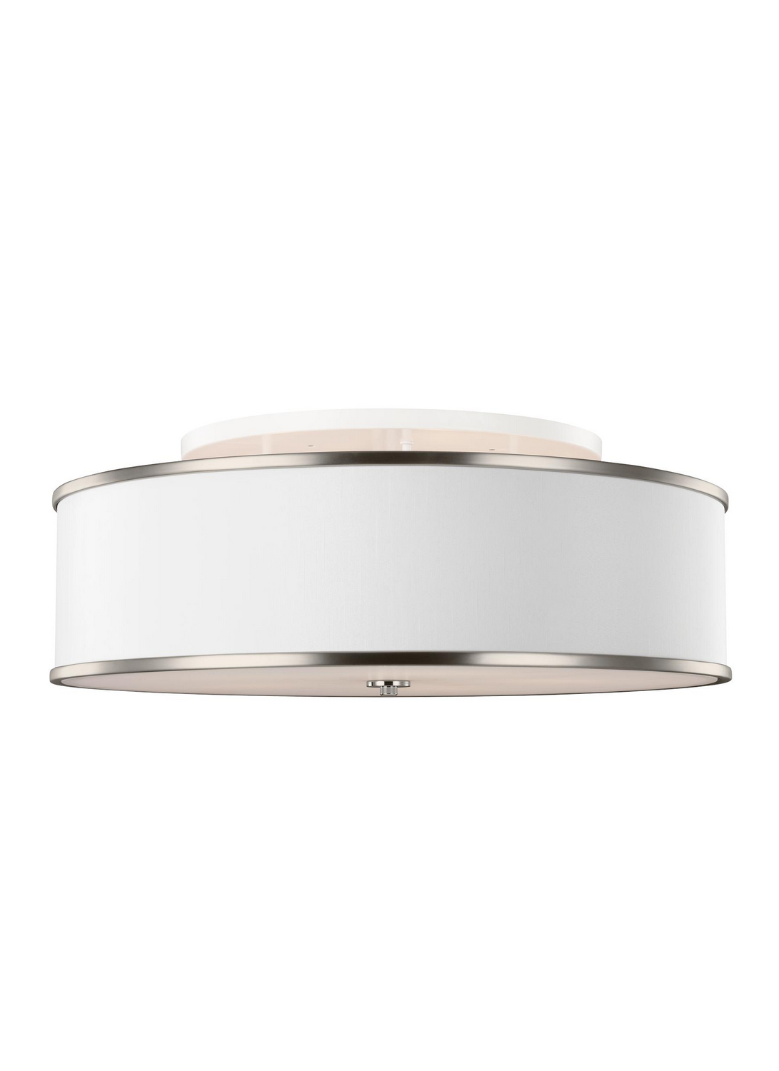 Satin Nickel Five Light Semi-Flush Mount from the Lennon Collection