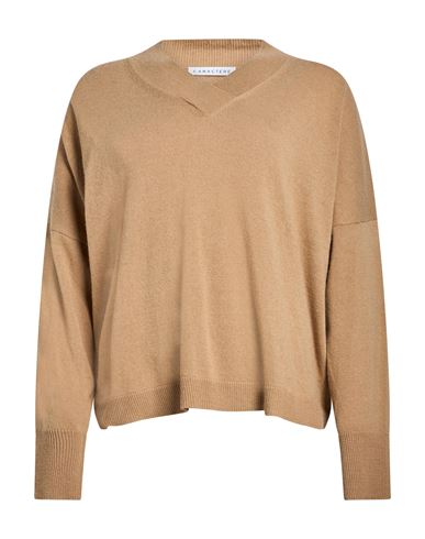 Caractère Woman Sweater Sand Size XL Viscose, Wool, Polyamide, Cashmere