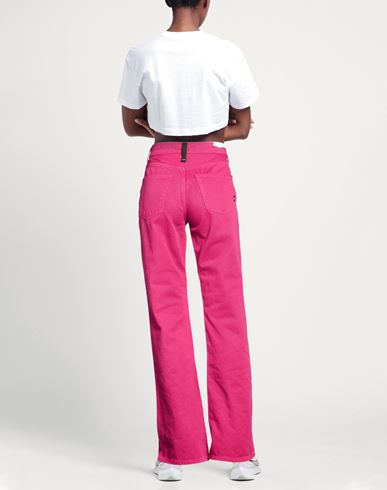 Woman Jeans Magenta Size 26 Cotton