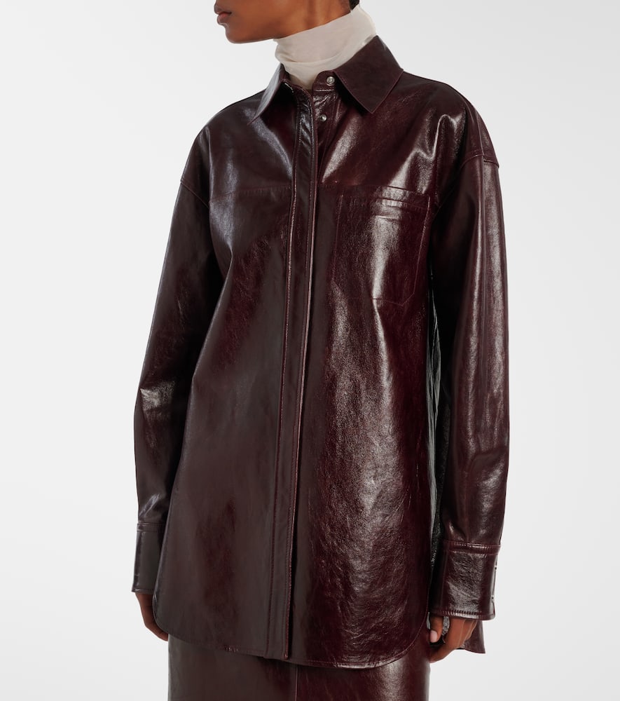 Borel leather overshirt
