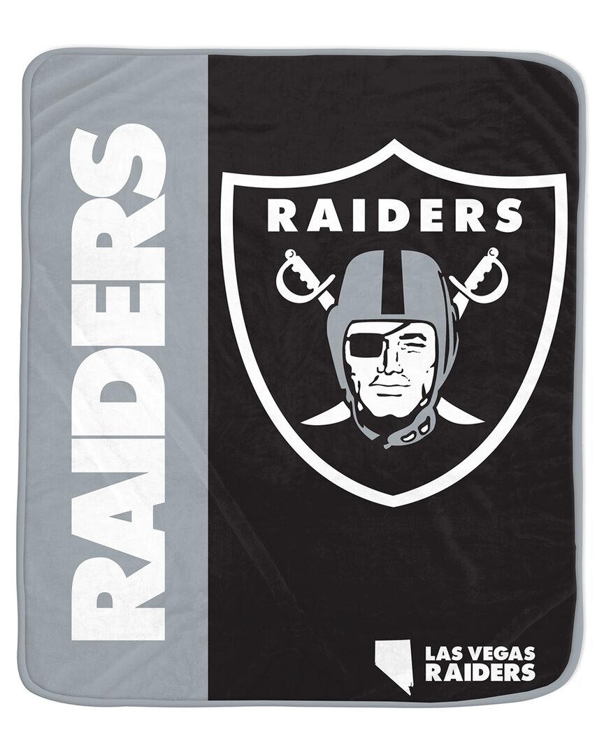 Las Vegas Raiders Nfl Team Logo Soft Fleece Throw