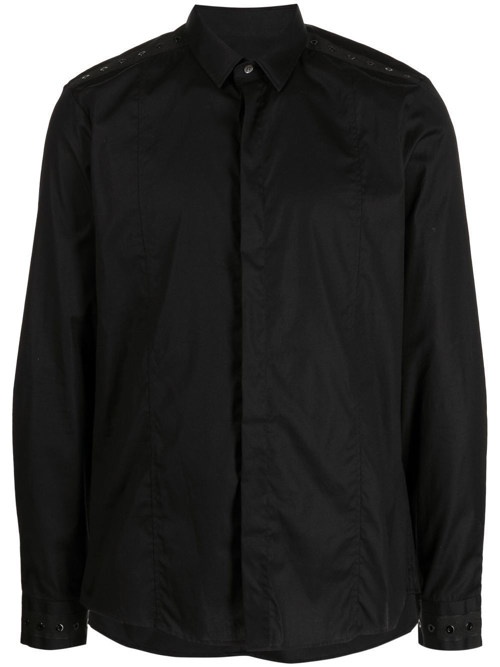 Eyelet-embellished shirt - Black
