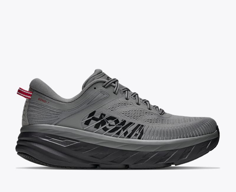 HOKA Men's Bondi 7 Shoes in Asteroid/Black