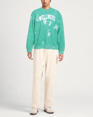Man Sweatshirt Emerald green Size L Cotton