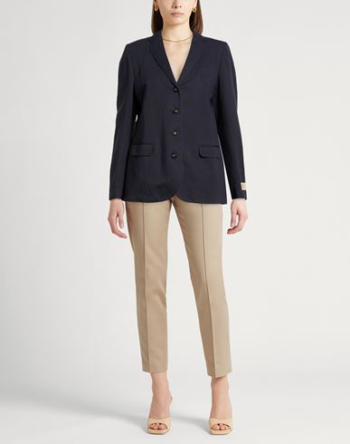 Woman Blazer Navy Size S Cotton, Linen