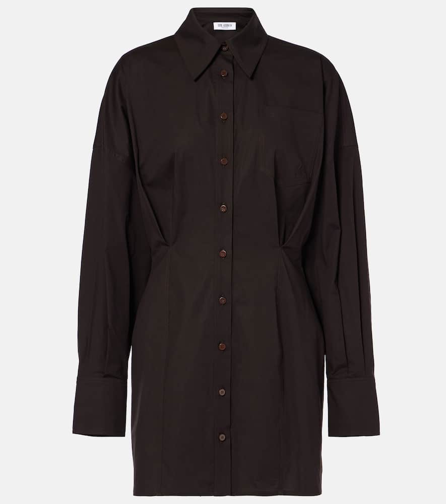 Cotton-blend shirt dress