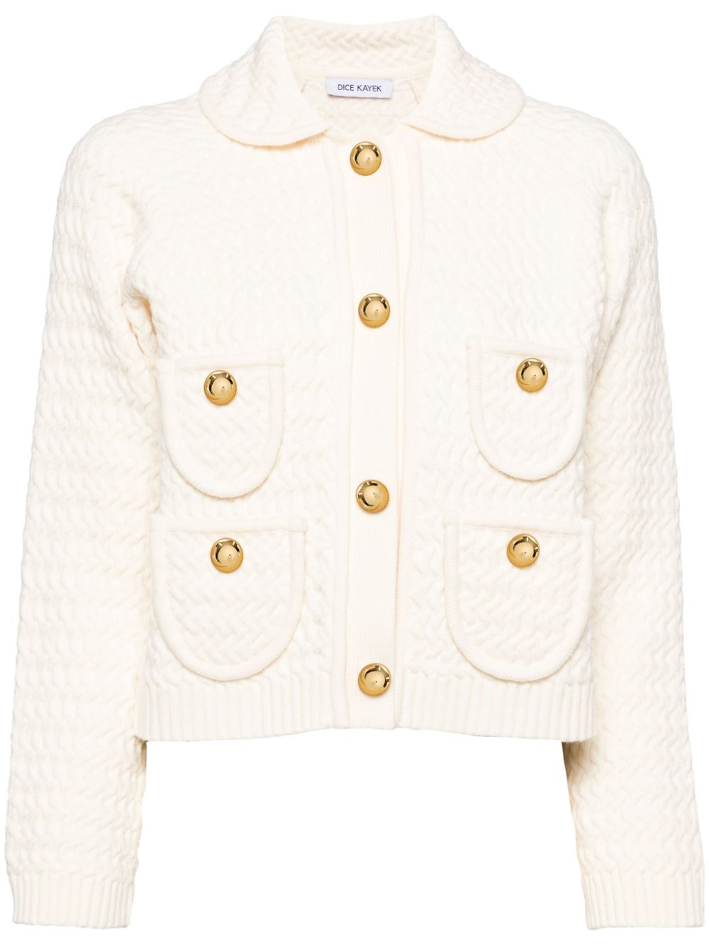 Chunky-knit cardigan - Neutrals