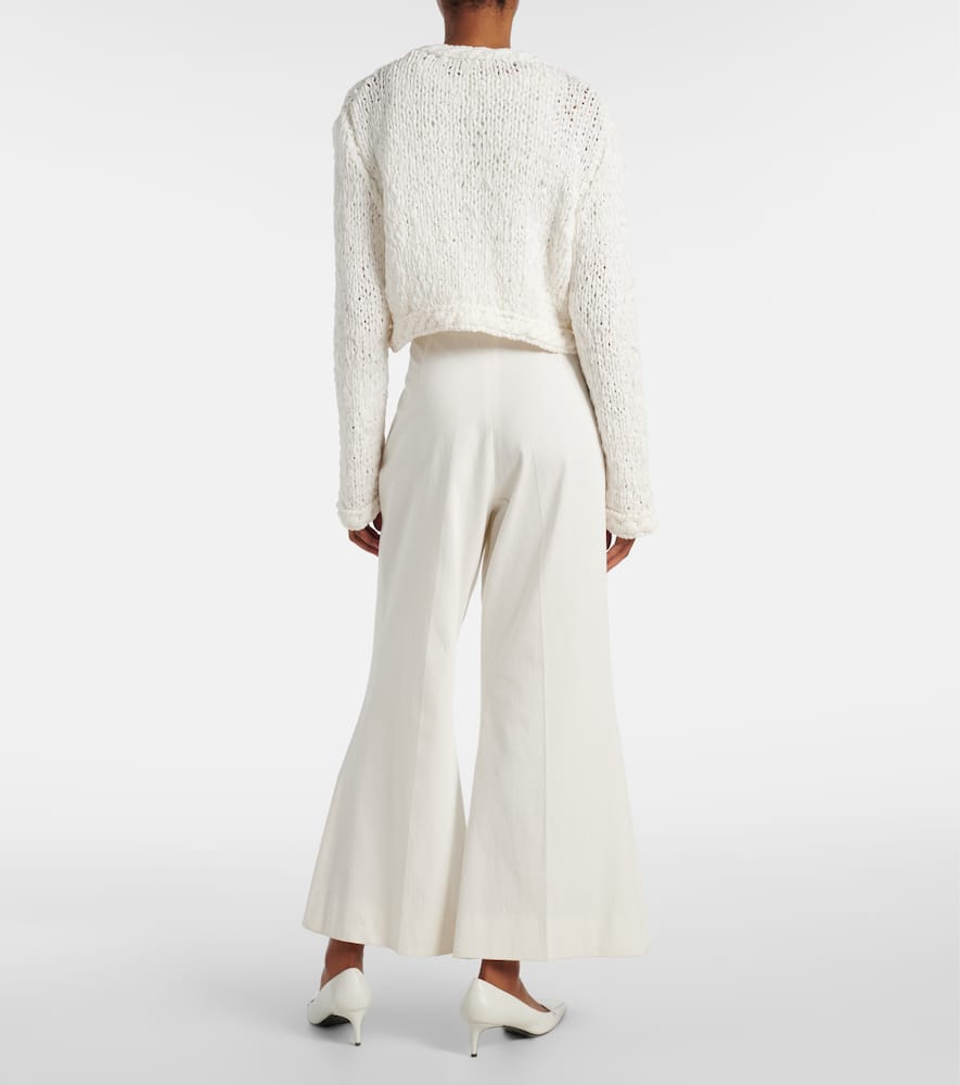Genevieve open-knit cardigan