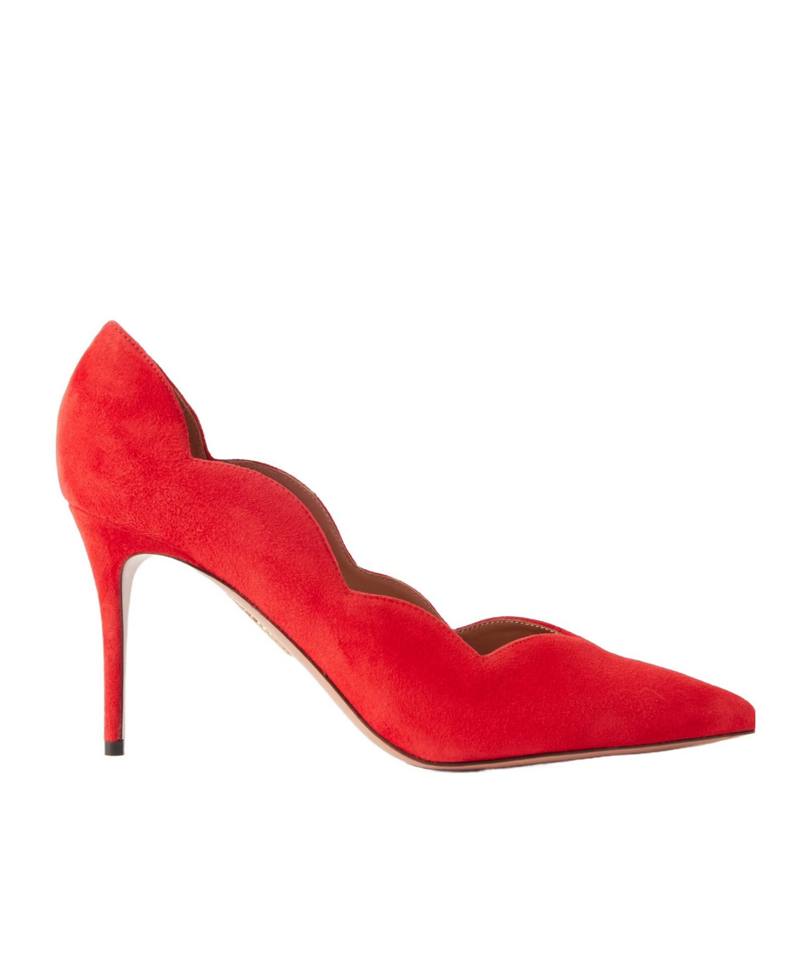 Solid color suede pumps