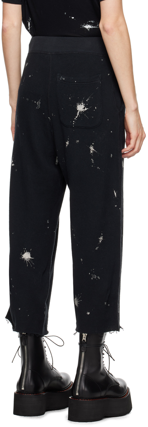 R13 Black Articulated Knee Sweatpants