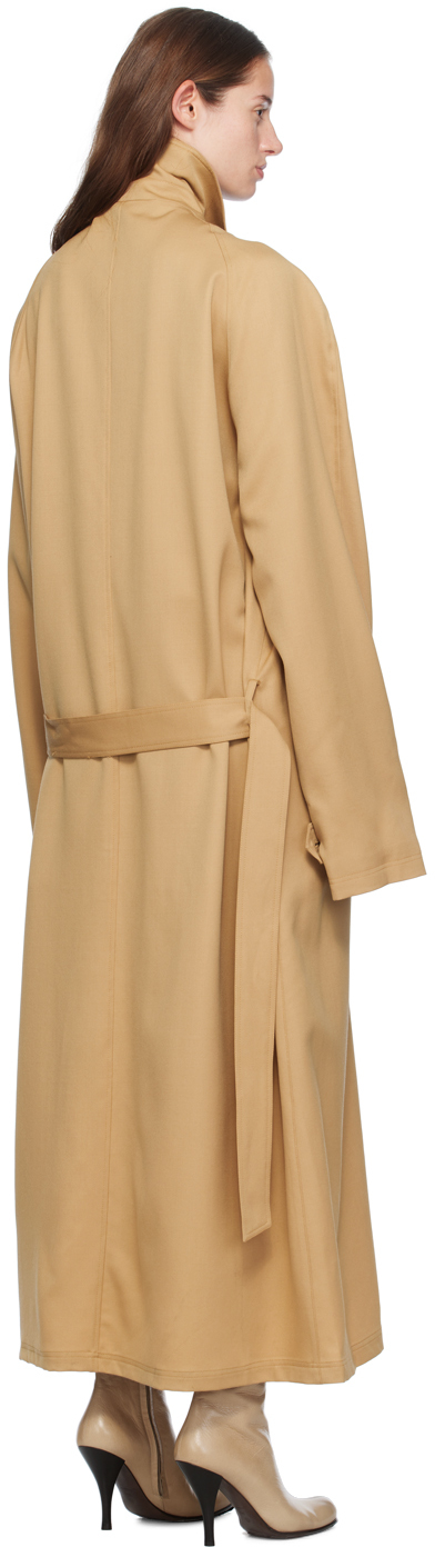 MARIE ADAM-LEENAERDT Beige Pinched Trench Coat