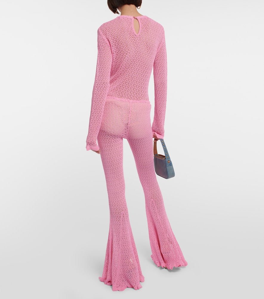 Blumarine Crochet flared pants