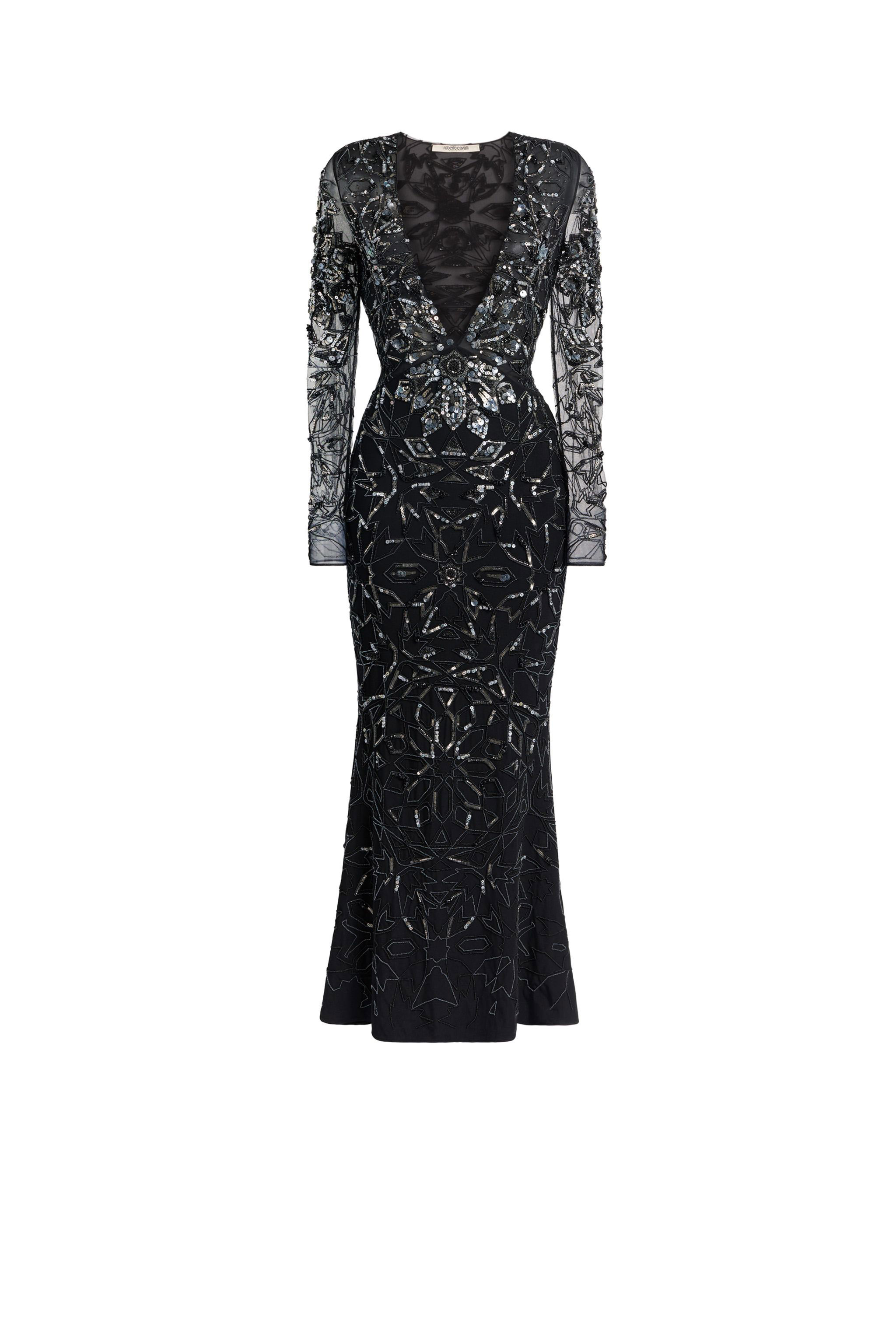 Mosaic Embellished Fishtail Dress