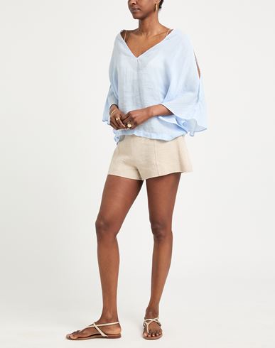 Woman Top Sky blue Size L Ramie