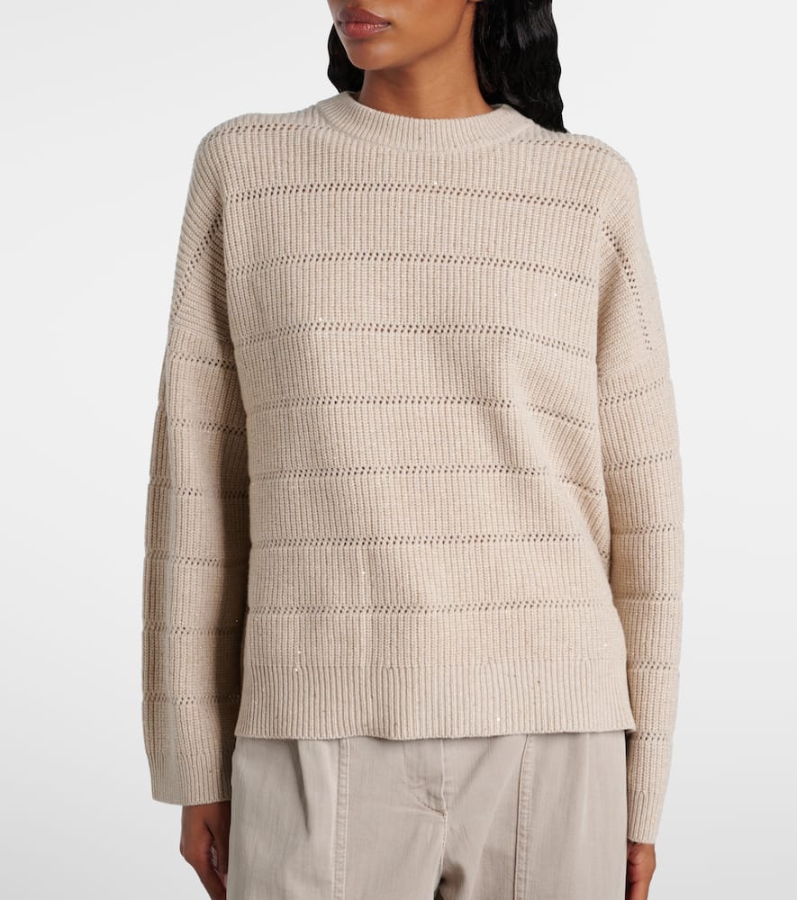Cashmere and wool-blend sweater